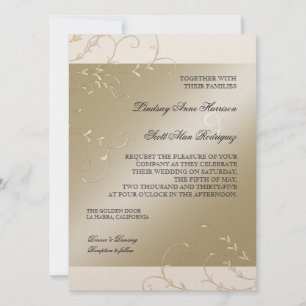 Black Tie Elegance, Champagne Cream - Cartões de 