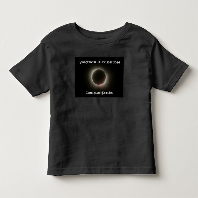 Black Toddler Georgetown Total Eclipse T-Shirt (Frente)