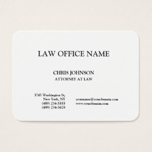 Black White Attorney na Law Business Cartão de vis