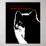 Black White Courte Cote Wolf Pop Art Poster<br><div class="desc">Trabalho de arte digital - Wolf Head Computer Animal Art - College Pop Art - Imagens Computadoras de Animais Grandes Selvagens</div>