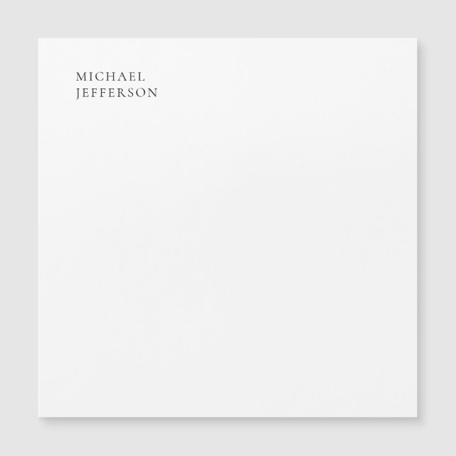 Black & White Minimalist Plain Modern (Frente)