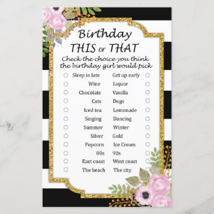 Black White Strike Birthday este ou aquele jogo