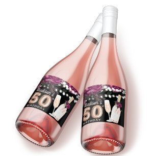 Black Wine Luxury 50º aniversário Personalizado