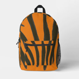 Black Zebra Stripes em Mochilas Laranja
