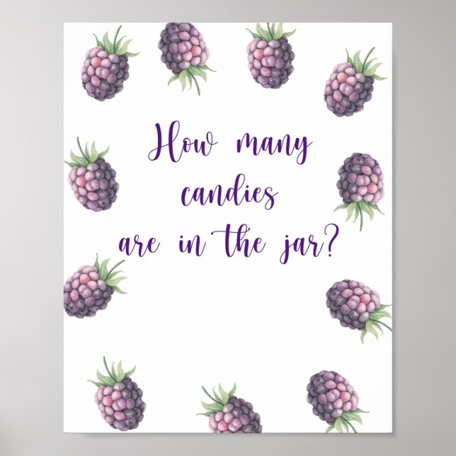 Blackberry - adivinha quantos doces Poster (Frente)