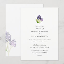 Blackberry Duo | Convite de casamento de aquarelas