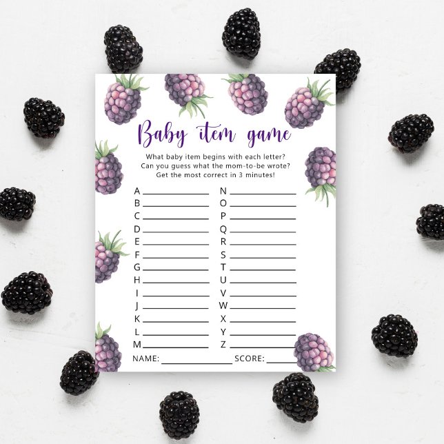 Blackberry - Jogo do Item do Bebê - Jogo do Chá de (Criador carregado)