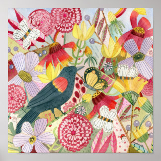 Blackbird/Meadow poster