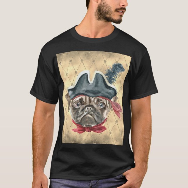 Blackface, o Pug Pirate T-Shirt (Frente)