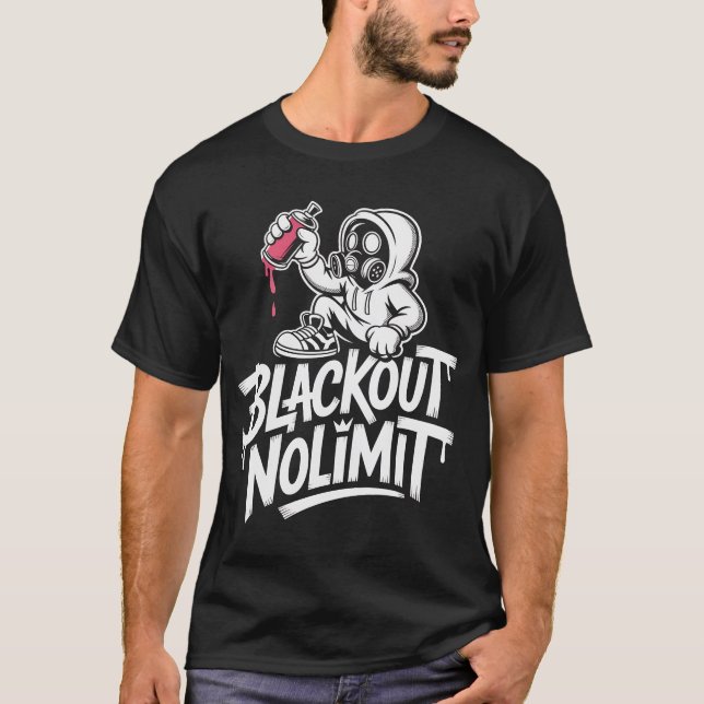 Blackout No Limit Graffiti Art T-Shirt – Urban Str (Frente)