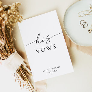 BLAIR Boho Minimalista Seu Cartão De Vows De Casam