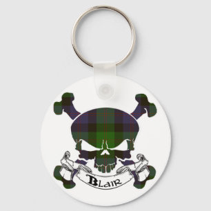 Blair Tartan Skull Chaveiro