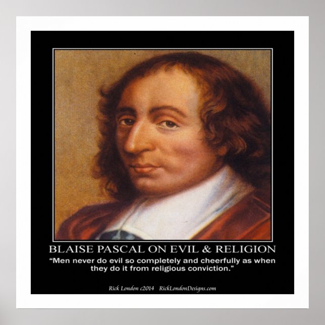 Blaise Pascal e Mau Religiosa Poster (Frente)