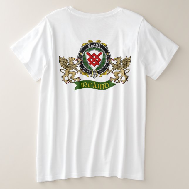 Blake Irish Shield Plus T-Shirt (Verso do Design)