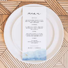 BLAKELY Dusty Blue Watercolor Beach Menu