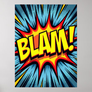 BLAM! Pop Art Quic Poster