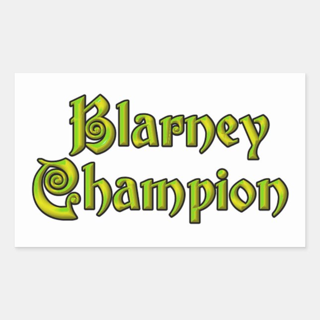 Blarney Champion adesivos brancos retangulares (Frente)