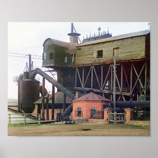 Blast Furnaces - Poster de fotos coloridas de 1910