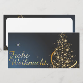 Blaues Weihnachtsmočimit goldenem Weihnachtsbaum