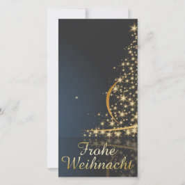 Blaues Weihnachtsmočimit goldenem Weihnachtsbaum