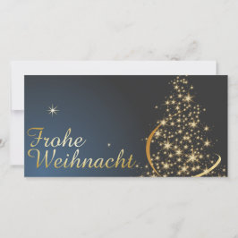 Blaues Weihnachtsmočimit goldenem Weihnachtsbaum