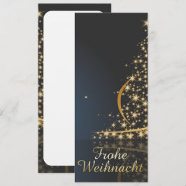 Blaues Weihnachtsmočimit goldenem Weihnachtsbaum