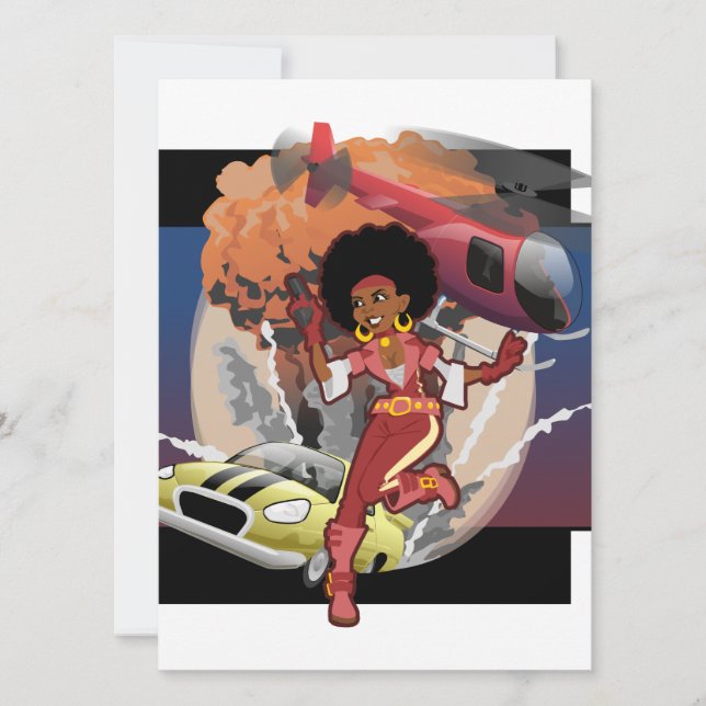 blaxploitation afro spy (Frente)