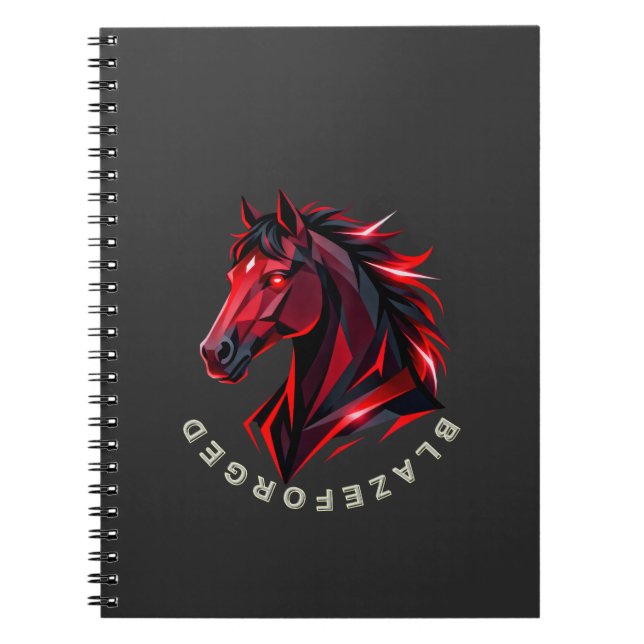 BlazeForge Caderno Espiral Cavalo Vermelho (Frente)