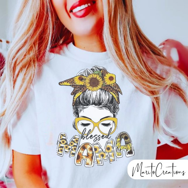  blessed mum t-shirt to celebrate mother's day (Criador carregado)