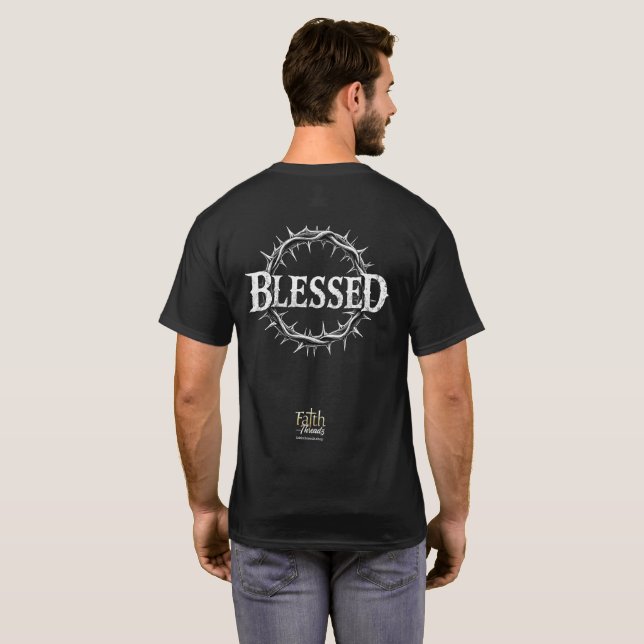Blessed T-Shirt Crown of Thorns | Christian Faith  (Parte Traseira Completa)