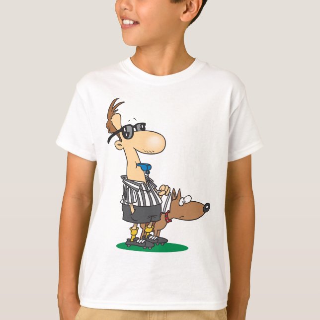 Blind Referee Blowing A Whistle T-Shirt (Frente)