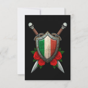 Blindagem e espadas com sinalizador italiano vesti