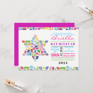 BLING BLING Gemstone Bat Mitzvah Convite