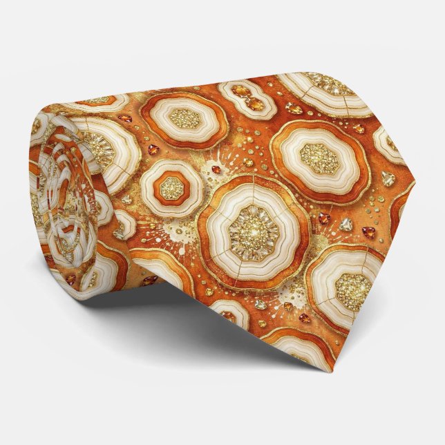 Bling & Brilho | Gravata Borboleta Geodo Rust + Do (Rolled)
