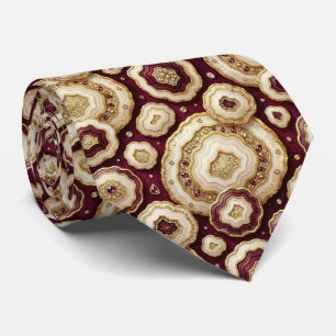 Bling & Sparkle Gravata de Luxo Burgundy Geode