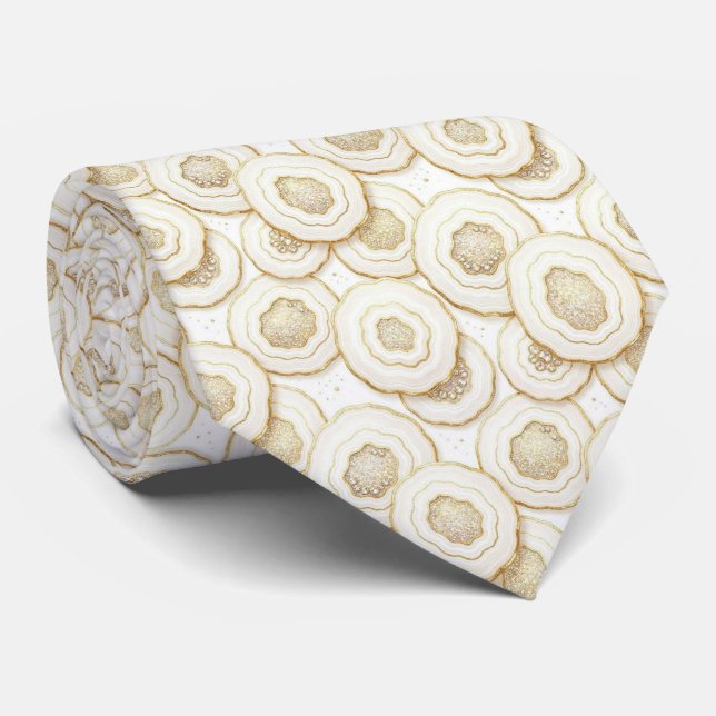 Bling & Sparkle | Gravata de Pescoço em Luxo White (Rolled)