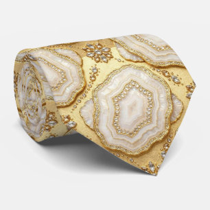 Bling & Sparkle Gravata de Pescoço em Luxo White