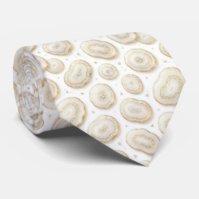 Bling & Sparkle | Gravata de Pescoço em Luxo White (Rolled)