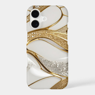 Bling White Dourado Abstrato w Diamantes Pave Bril