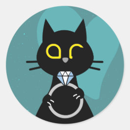 BLING WINK – Adesivo de Gato Preto de Proposta Eng