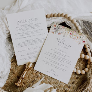 Blissful Boho Wildflower Wedding Letter Welcome