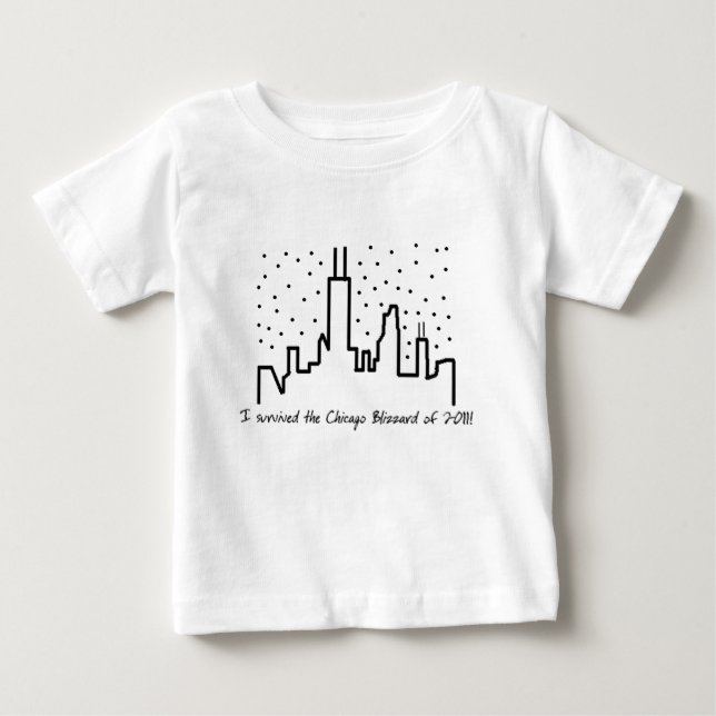 Blizzard 2011 de Chicago - t-shirt do bebê (Frente)
