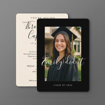 BLK & CREAM 2026 | Convite de Formatura com Foto