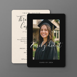 BLK & CREAM 2026 | Convite de Formatura com Foto