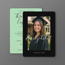 BLK & GREEN 2026 | Convite de Formatura com Foto