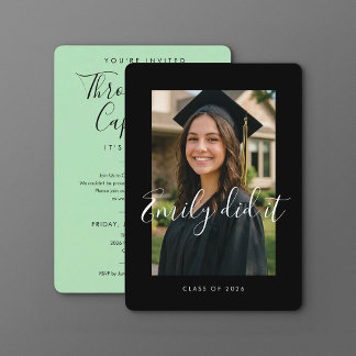 BLK & GREEN 2026 | Convite de Formatura com Foto
