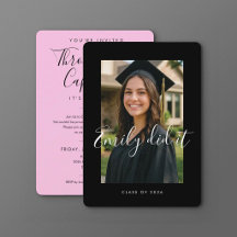 BLK & PINK 2026 | Convite de Formatura com Foto