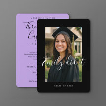 BLK & ROXO 2026 | Convite de Formatura com Foto