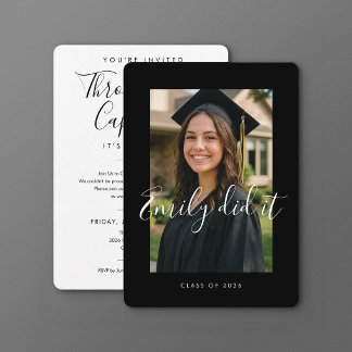 BLK & WHT 2026 | Convite de Formatura com Foto