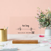 Bloco Acrílico de Música de Onda Sonora Personaliz